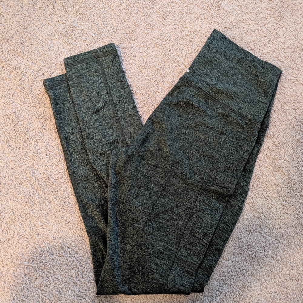 Aerie Dark Heather Green Yoga Leggings Size M